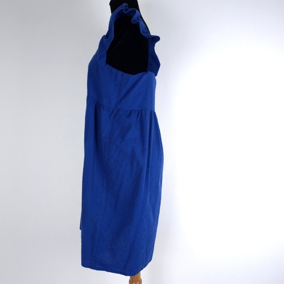 2 Hearts Women’s Linen blend Babydoll Waist flutter Sleeve Size Large - Picture 2 of 7